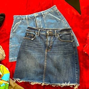 Jean mini skirts